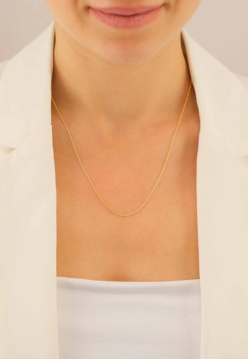 Immagine prodotto Muau Collana con ancora rotonda in oro rosa 750, 1,1 mm, 40 cm (Oro rosa 750/18 carati, 40 cm)