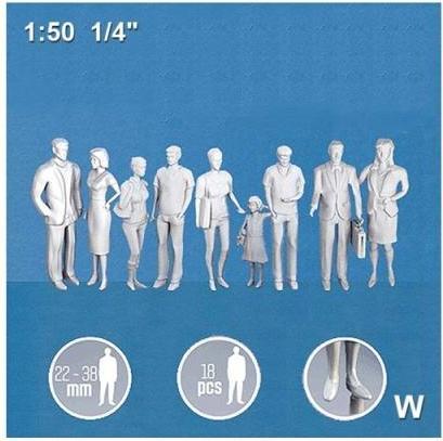 Image du produit Hermoli Détail des personnages 1:50 blanc 18 personnes debout