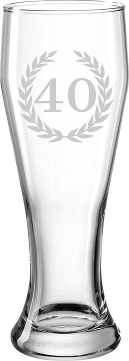 Produktbild Luxentu Weizenbierglas mit Gravur 40. Jubiläum (0.50 l, 1 x)