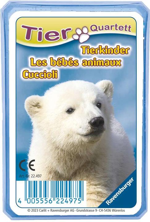 Actual product image Ravensburger Quartetto: Bambini animali (German, Italian, French)