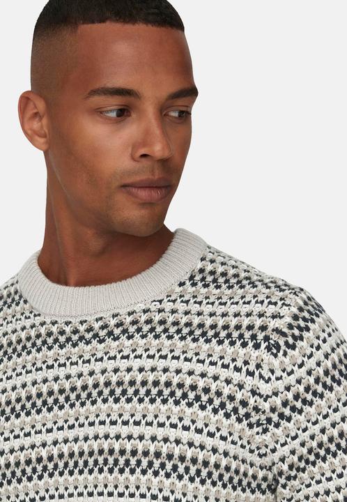 Produktbild Only & Sons ONSMUSA REG 3 STRUC CREW KNIT Strickpullover (M)