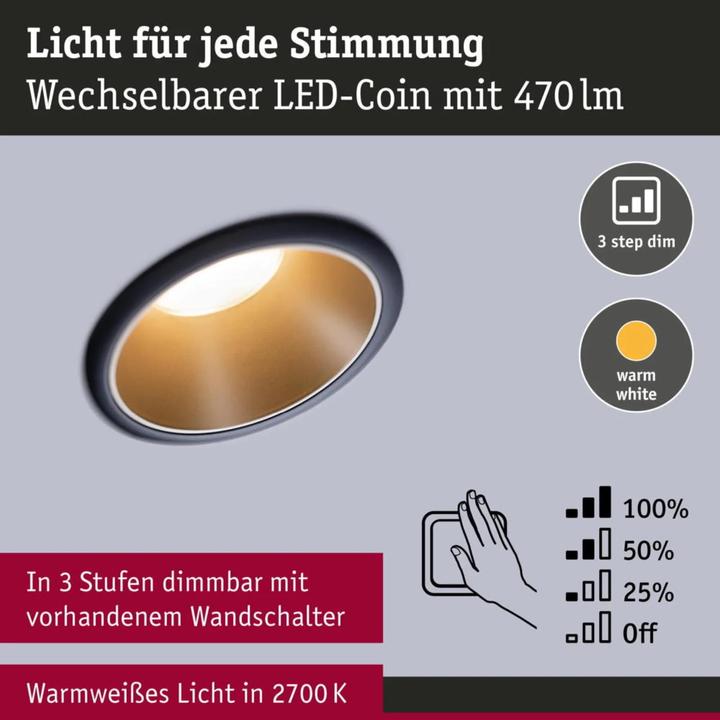Produktbild Paulmann Einbauleuchte Cole Set (460 lm)