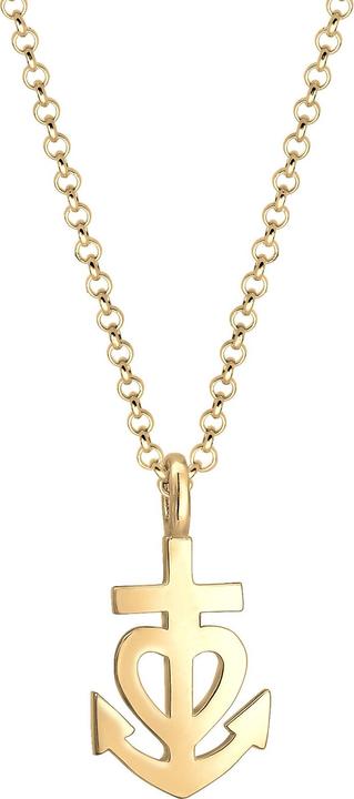Elli Anker, Herz, Kreuz (925er Sterling Silber, 45 cm)