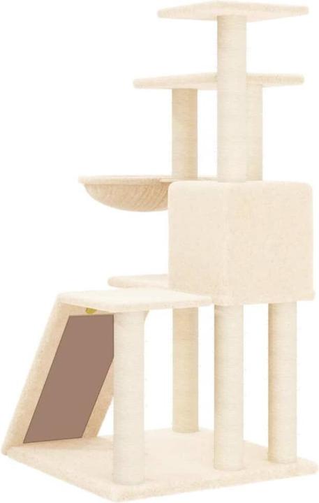 Produktbild VidaXL Kratzbaum Sisal-Kratzsäule Katzenkratzbaum Katzenbaum Kletterbaum Creme (94 cm, Creme)