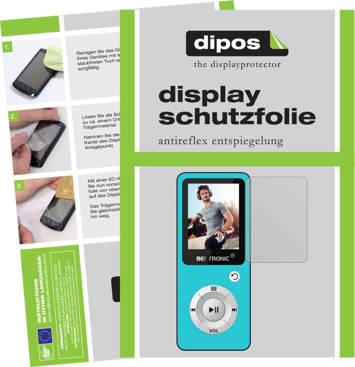 Produktbild Dipos Displayschutzfolie Antireflex (Displayschutz, Bertronic BC04 Royal MP3-Player)