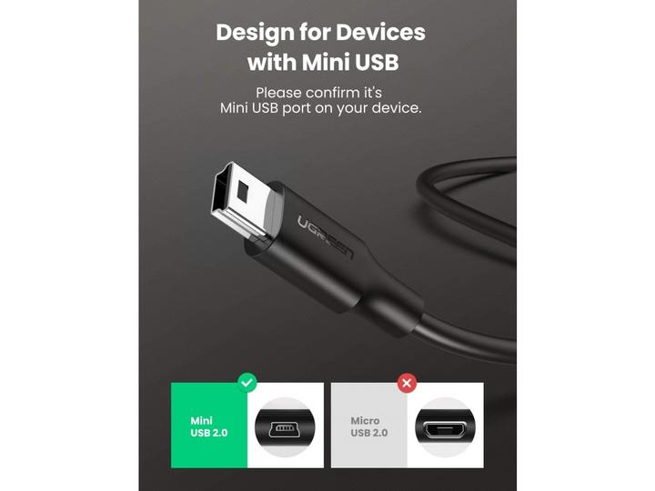Image du produit Ugreen USB A – USB Mini-B (3 m, USB 2.0)