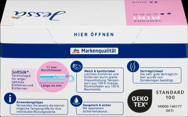 Actual product image dm Jessa Tampons Mini (32 x, Mini)