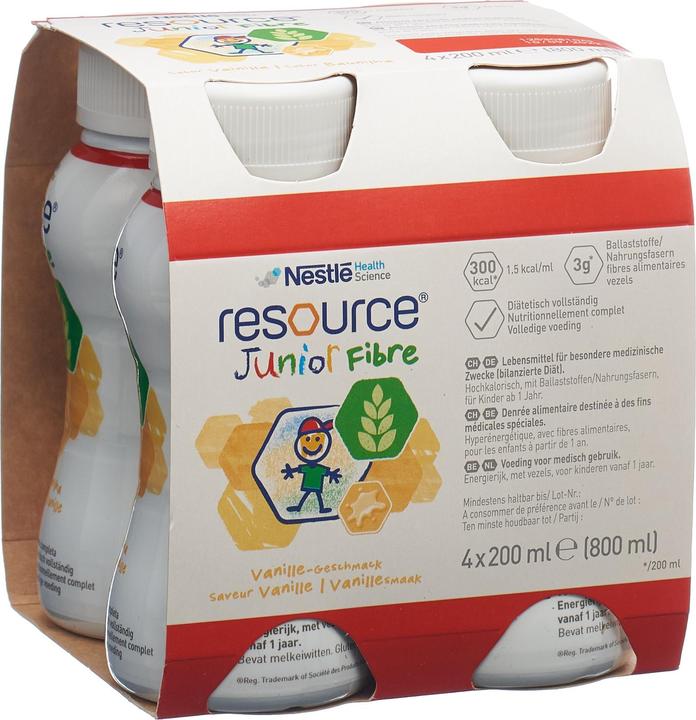Actual product image Resource Junior Fibre Vanilla (4x) (Vanilla, 4 pcs., 980 g)