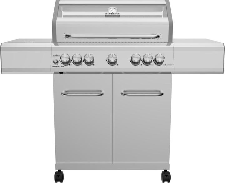 Actual product image Grillfürst G521G 5-Burner Stainless Steel Gas Grill with High Temperature Burner, Rear Burner and (15 kW)