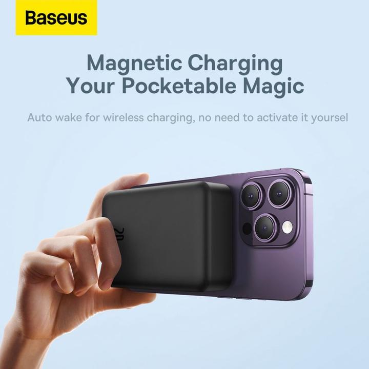 Image du produit Baseus Banque d'alimentation Magnetic Mini 20000mAh 20W (black) (20000 mAh, 20 W, 74 Wh)