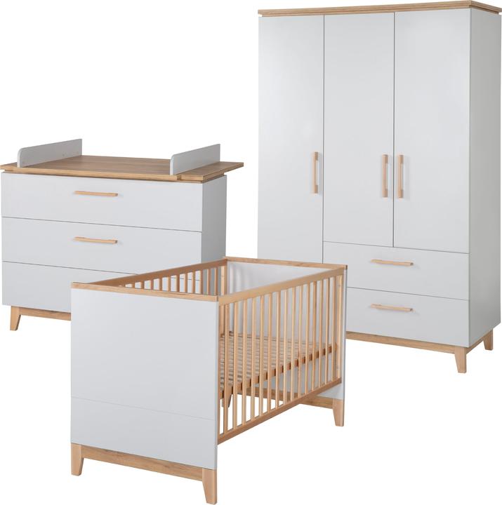 Roba Kinderzimmerset Caro (Babybett, Wickelkommode, Kinderkleiderschrank)
