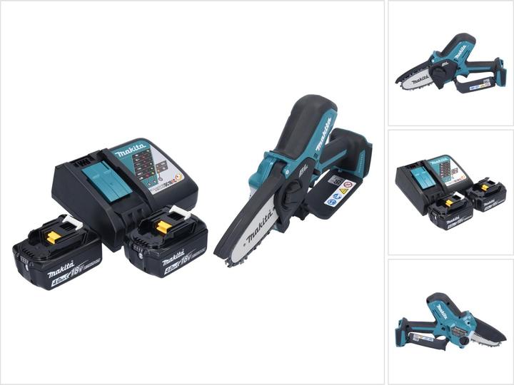 Actual product image Makita DUC 101 RM Battery-powered pruning saw 18 V 10 cm Brushless + 2x battery 4.0 Ah + charger (Battery chain saw)