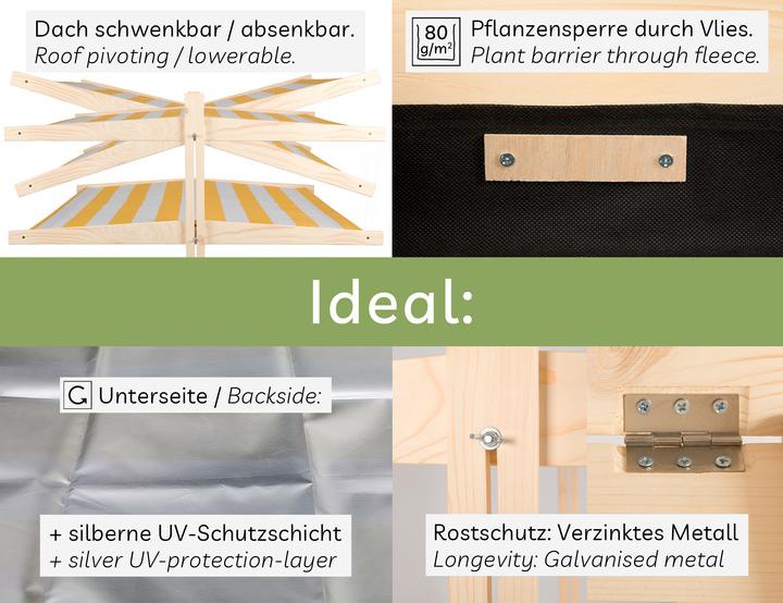 Actual product image Needs&Wants Sandkasten "Sunplaya3" mit Dach und Sitzbänken, Tanne
