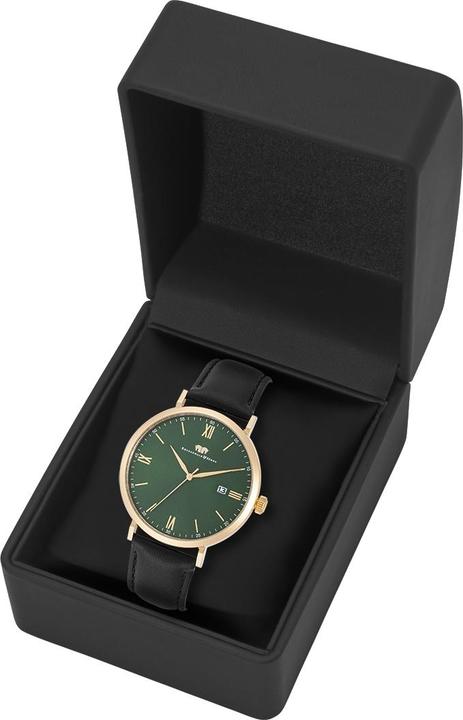 Image du produit Montre à quartz Adelsmann cuir véritable or jaune - 34114 (Montre analogique, 42 mm)