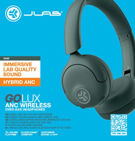 Immagine prodotto JLab Audio GO LUX ANC - Headphones (ANC, Senza fili)