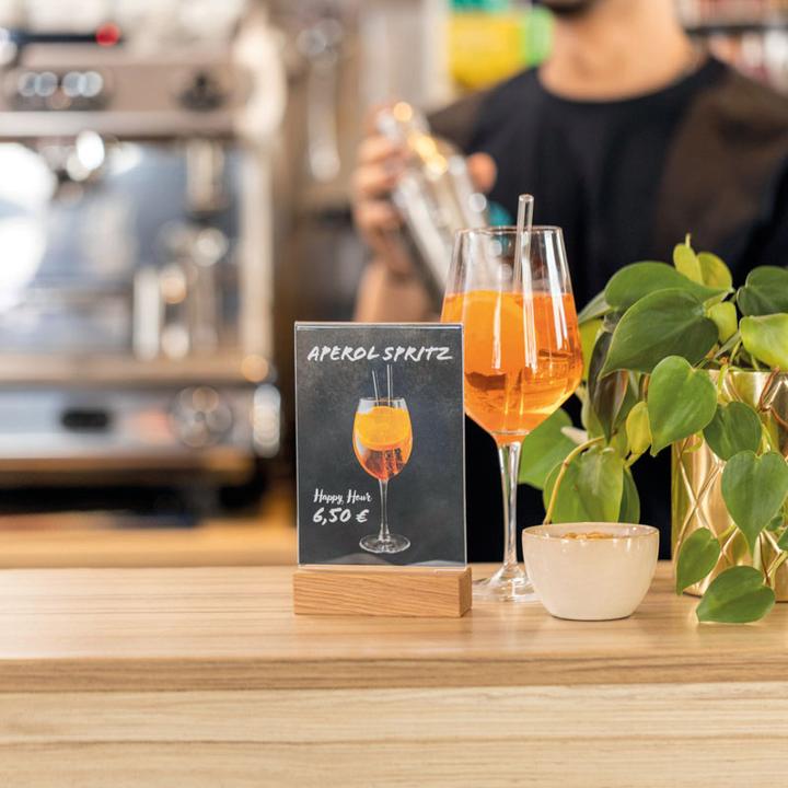 Actual product image Sigel Table display with wooden base (A6)