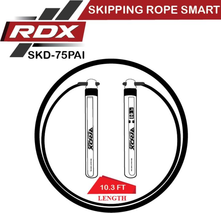 Actual product image Rdx Skipping Rope Digital 75Pai-10.3Ft (15534) (304 cm)