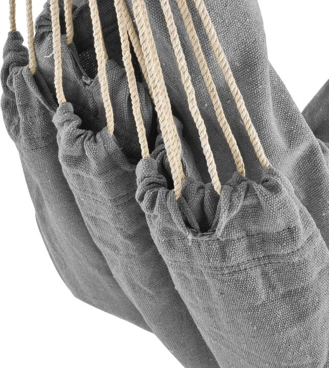 Produktbild Casa.Pro XXL Hängesessel Diseröd mit Gestell 110x205 cm Grau (130 kg)