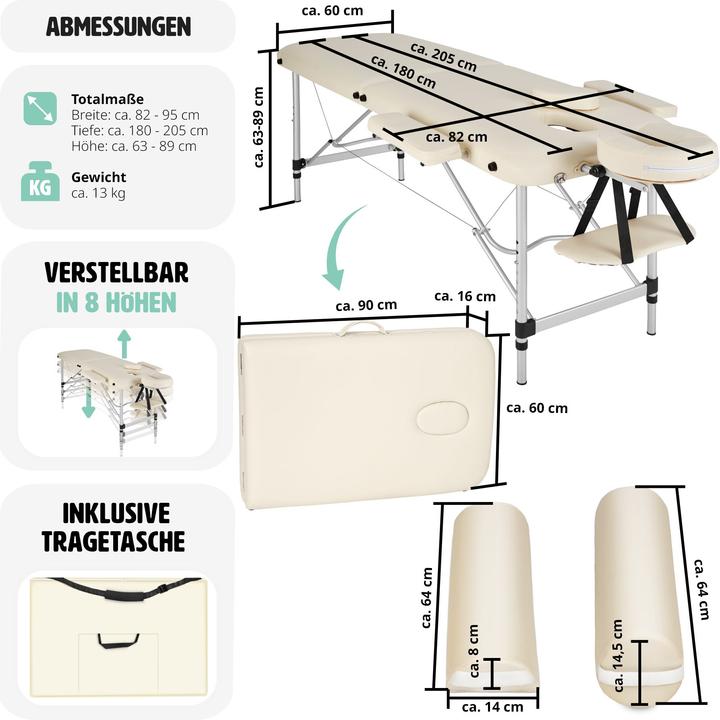Produktbild tectake 2 Zonen Massageliege