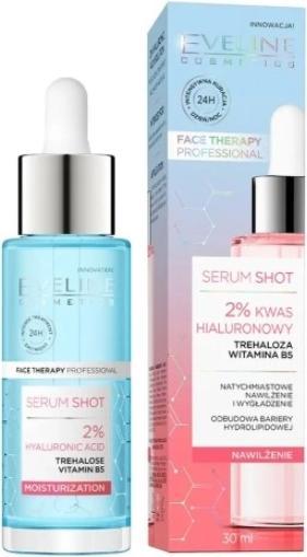 Eveline Serum Shot 2% Hyaluronic Acid Moisturizing And Smoothing Face Serum 30Ml (30 ml)