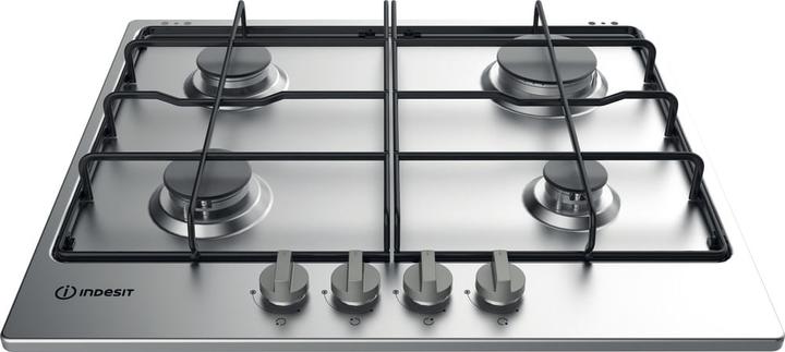 Produktbild Indesit THP 642 IX/I Kochfeld Schwarz, Edelstahl Einbau-Gasherd(e) 4 Kochstellen