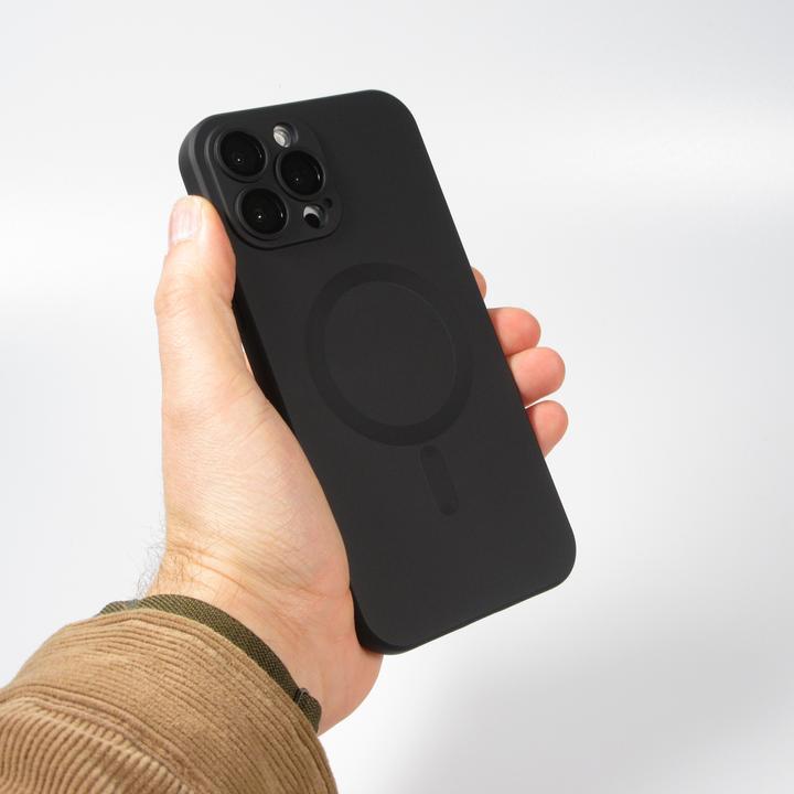 Produktbild PhoneLook Hülle Gummi weich mit Kameraschutzglas MagSafe (Apple iPhone 15 Pro Max)