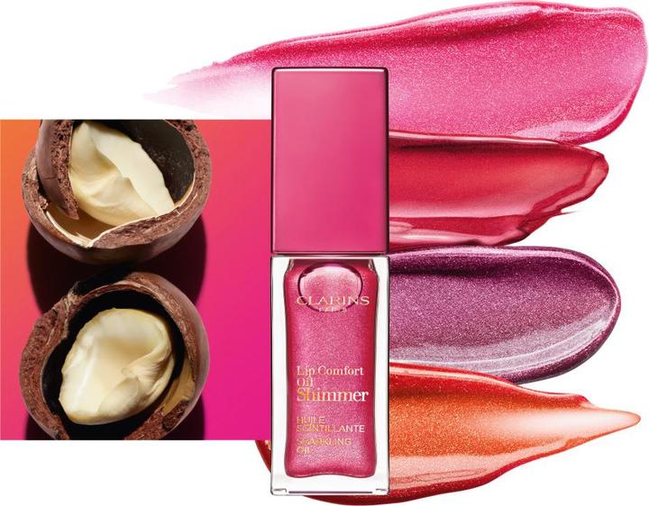 Actual product image Clarins Lip Comfort Oil - Shimmer Funky Raspberry 03 (No. 03 - funky raspberry)