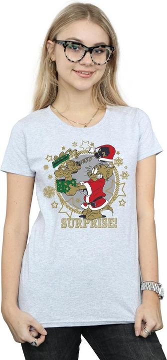 Immagine prodotto Tom & Jerry Christmas Surprise Maglietta Donna (XXL)