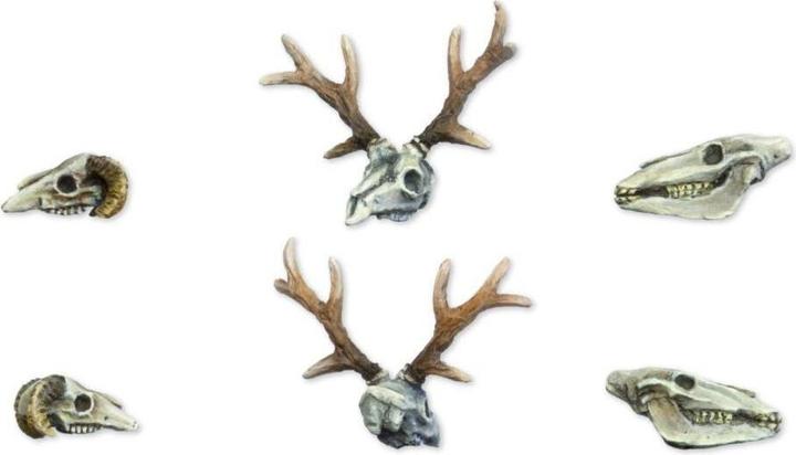 Actual product image Tabletop-Art Accessories Animals Skulls Set 6 pieces (Plastic)