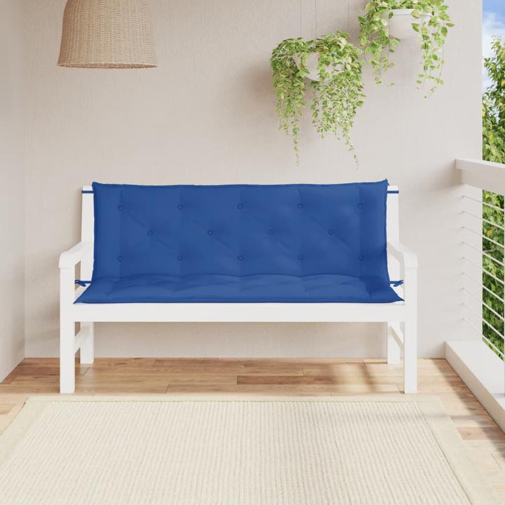 Image du produit VidaXL Coussins de banc de jardin 2 pcs. O x tissu ford (150 x 50 x 7 cm)