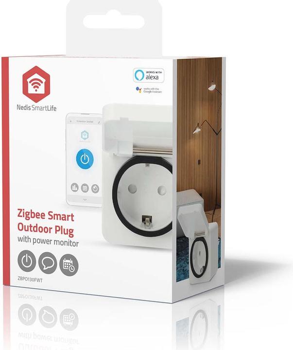 Produktbild Nedis SmartLife Smart Stecker Zigbee 3.0 | IP44 | Leistungsmesser | 3680 W | Type F (CEE 7/7) | -10