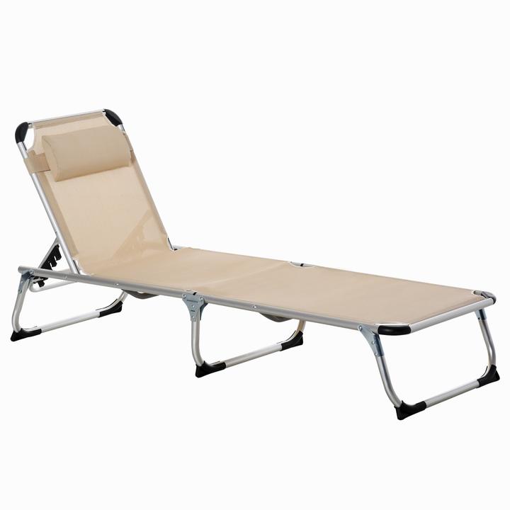 Produktbild Outsunny Gartenliege 5-stufig verstellbar (80 cm)