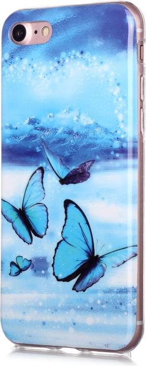 Actual product image Cover-Discount iPhone SE / 8 / 7 - Fluorescent Silicone Rubber Case Butterfly (Apple iPhone 7, Apple iPhone 8, Apple iPhone SE (2nd Gen))
