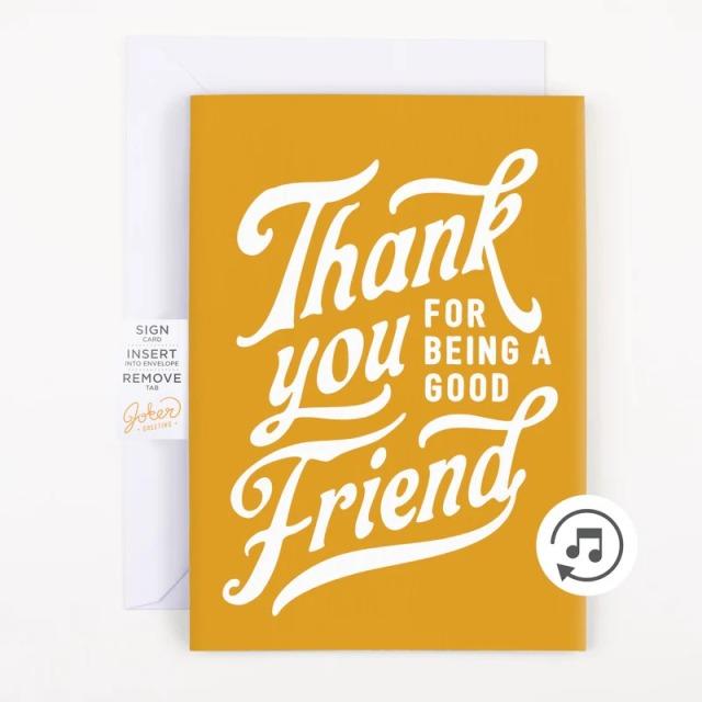 Actual product image Joker Greeting Endless music card Thank you for being a good friend - (1 pcs.)