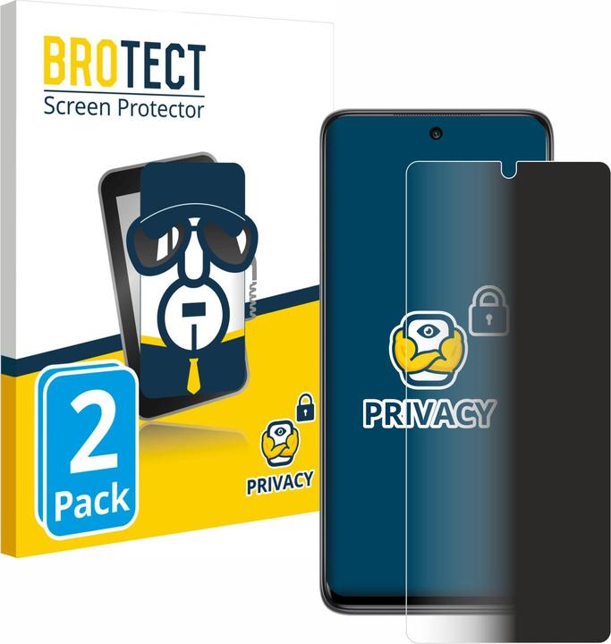 Productafbeelding BROTECT Anti-spionnetje privacyfolie Beschermfolie tegen blauw licht (2 Stuk, Xiaomi Mi 10T Lite)
