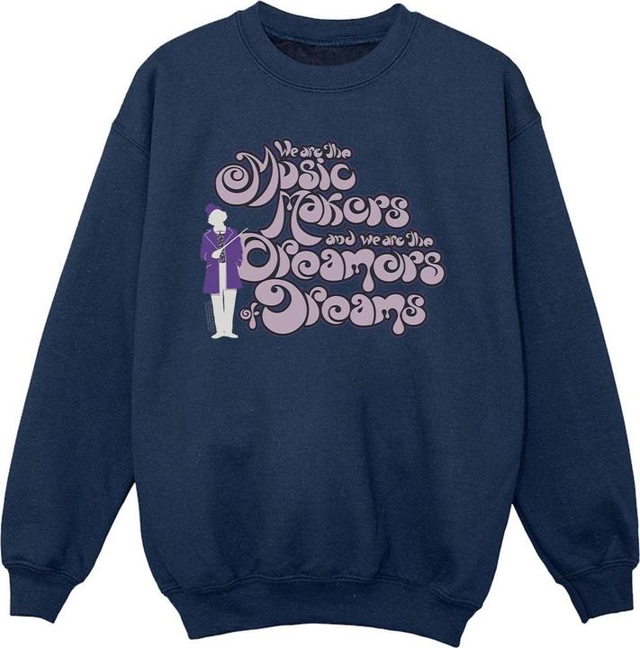 Produktbild Willy Wonka & the Chocolate Factory Dreamers Text Sweatshirt Mädchen (140, 146)