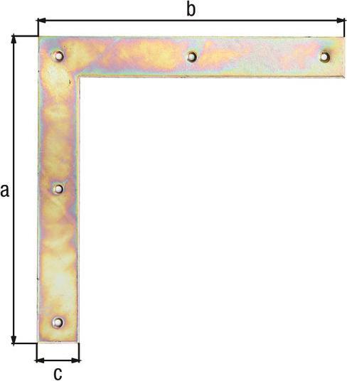 Produktbild GAH Tor-Winkel Breite 40 mm Länge 300 x 300 mm Stahl galvanisch gelb verzinkt