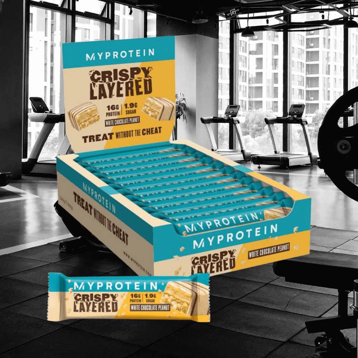 Actual product image MyProtein My Protein Crispy Layered Bar (12 X 58G) (White chocolate, 1 pcs., 696 g)
