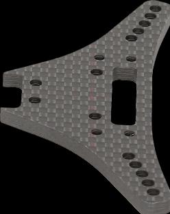 Actual product image HB Racing Rear Shock Tower A (Carbon Fiber)