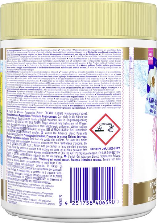 Produktbild Vanish Oxi Advance Powerweiss Fleckentferner Gold Pulver (Pulver)