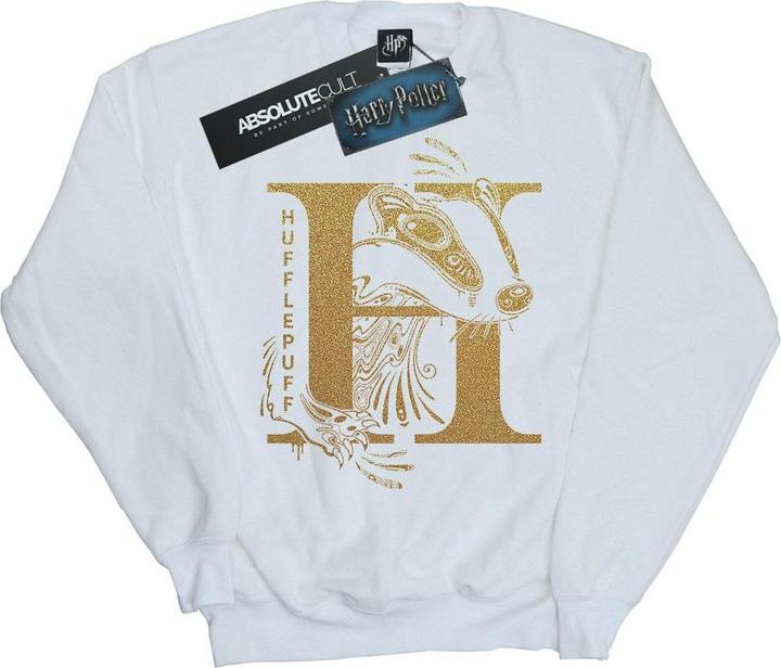 Actual product image Boys Hufflepuff Glitter Sweatshirt (128)