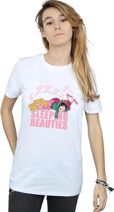 Actual product image Disney Womens/Ladies Wreck It Ralph Aurora And Vanellope Cotton Boyfriend T-Shirt (XL)