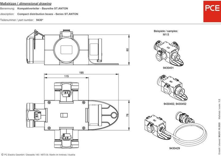 Produktbild PCE CEE Stromverteiler (3 x, CEE)