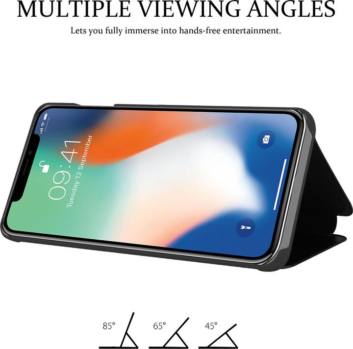 Actual product image Cadorabo Book Smart View Mirror Cover (Apple iPhone X)
