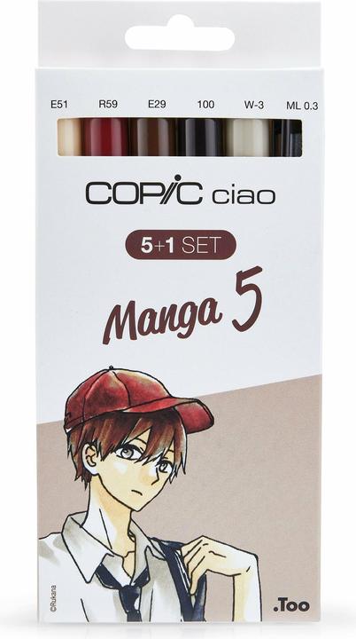 Produktbild Copic Manga 5 (Grau, 3 mm, 6 x)