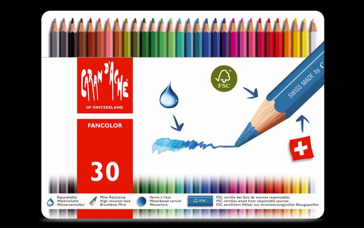 Immagine prodotto Caran d'Ache Fancolor Farbstifte Metallschachtel (Multicolore, 30 x)