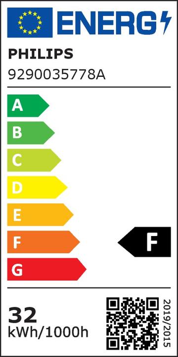Energy Label Philips LED fluorescent tube (G13, 31.50 W, 3320 lm, 1 x, F)