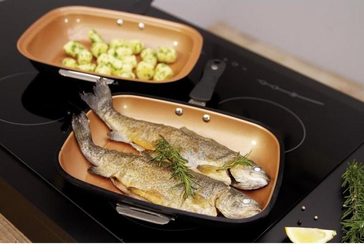 Immagine prodotto MediaShop Livington Black Doubletta (Padella grill, Pentola, Alluminio, Acciaio inossidabile)