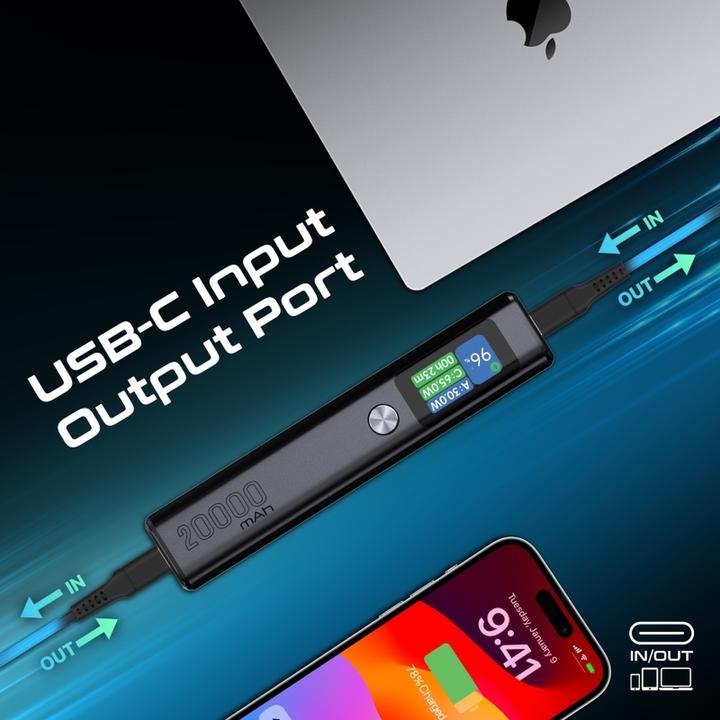 Produktbild ProMate Titan-130 Powerbank 20000mAh (20000 mAh, 130 W, 72 Wh)