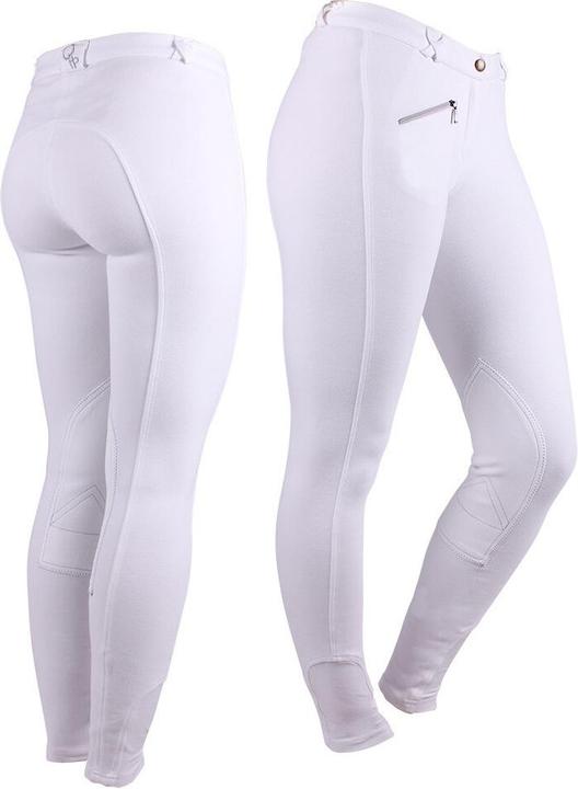 Image du produit Qhp Pantalon d'équitation textile avec renforts aux genoux pour femmes (40)